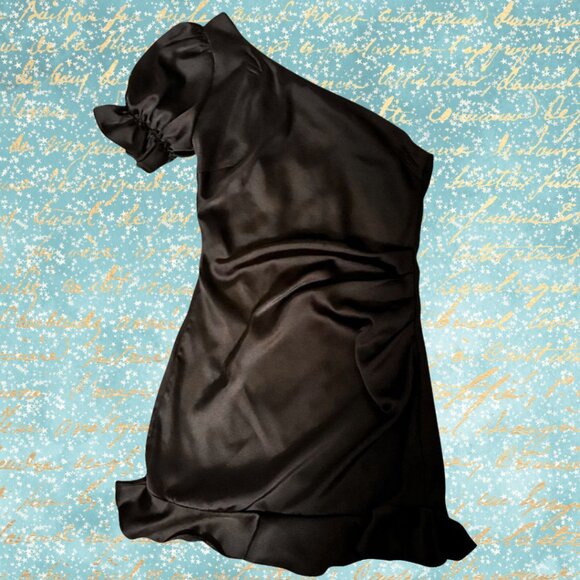 B. Darlin Juniors' Asymmetric One-Shoulder Bodycon Mini Dress - Picture 1 of 6